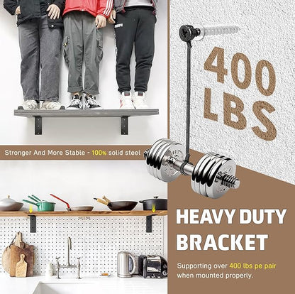 Countertop Support Bracket 14 Inch 3 Pack Countertop Bracket for Granite 3/8" Thick 14"x6"x2.5" Heavy Duty L Brackets Shelf Brackets Metal Corbels for Quartz/Granite/Wood/Concret/ Laminate Countertops