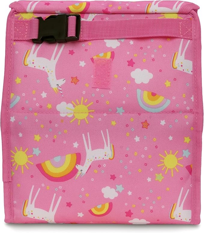 PackIt® Freezable Lunch Bag, Unicorn Dream Pink, Built with EcoFreeze® Technology, Foldable, Reusable, Zip and Velcro Closure with Buckle Handle, Designed for Work Lunch and Fresh Lunch On the Go