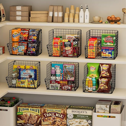 Sonyabecca Outdoor Toy Storage Basket, Play Kitchen Organizer with 5 S-Hooks,3 Tier Rolling Storage Cart Garage, Pantry Floor Snack Cart with Wheels,Toy Shelf Dog Storage Organizer Kids Bookshelf