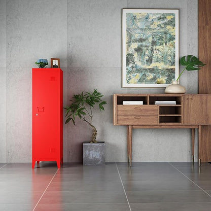 MIOCASA Metal Cabinet Home Office Storage Cabinets with Doors and Shelves Lockable File Cabinet Organizer Coat Lockers for Kids