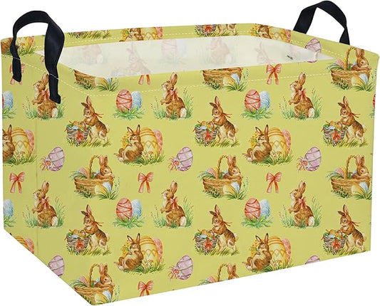 Rectangle Easter Baskets Kids Baskets Cute Storage Bin Organizer Box for Room Decor Gift Basket