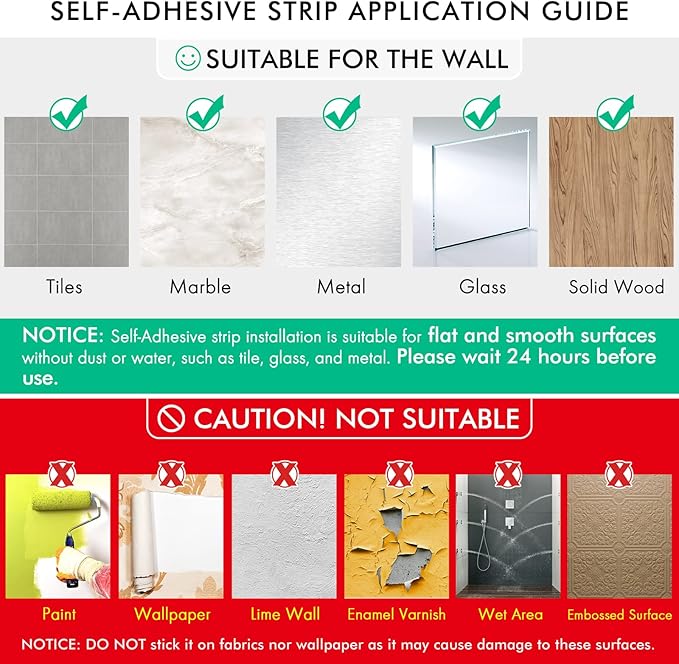KES Bathroom Towel Holder 17.3-Inch Self Adhesive Towel Bar SUS 304 Stainless Steel Rustproof Brushed Finish, A7000S40-2