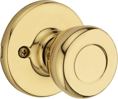 Kwikset 92001-564 Tylo Passage Hall/Closet Knob in Polished Brass (Pack of 2)