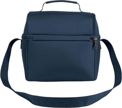 Carhartt Insulated 12 Can Two Compartment Lunch Cooler, Durable Fully-Insulated Lunch Box, Navy