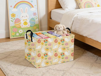 Rectangle Easter Baskets Kids Baskets Cute Storage Bin Organizer Box for Room Decor Gift Basket