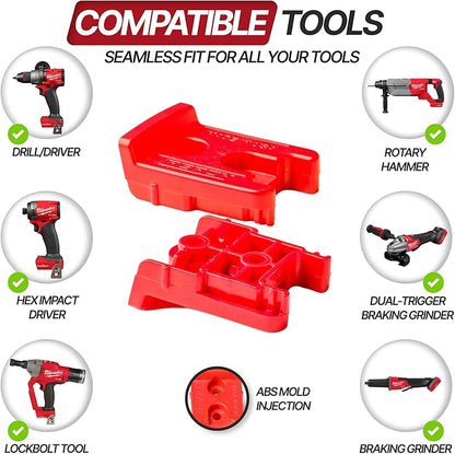 3 Pack Tool Holder for Milwaukee M18/18v Cordless Tools - Snap Fit Tool Organizer for Milwaukee Drill Holder & Wall Mount for Milwaukee Tool Holder with 6 Screws - Easy to Install, Screw in & Lock