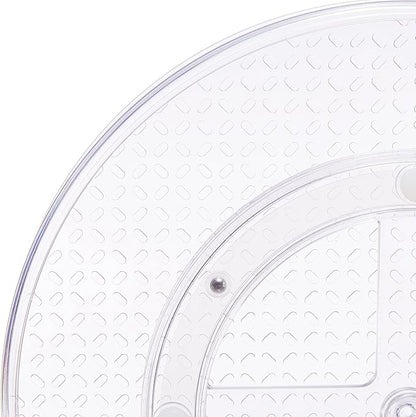 Amazon Basics Clear Lazy Susan Turntable Organizer, 12-Inch, 2-Pack
