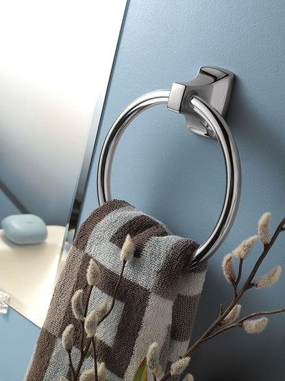 Moen Donnor Collection Chrome 6.25-Inch Diameter Wall Mount Contemporary Bathroom Hand-Towel Ring, P5860 (Pack of 2)