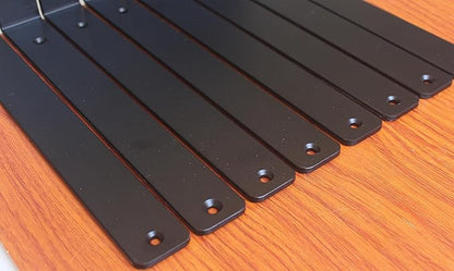 10 Pack - L 12" x H 8" x W1.5, 5mm Thick Black L Shelf Bracket, Iron Shelf Brackets, Metal Shelf Brackets, Floating Shelf, Shelf Supports with Screws