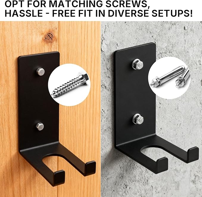 POWER GUIDANCE Olympic Barbell Hanger,Garage Gym Bar Wall Rack,Vertical Barbell Mount Rack,Space Saving Commercial or Home Gym Accessory