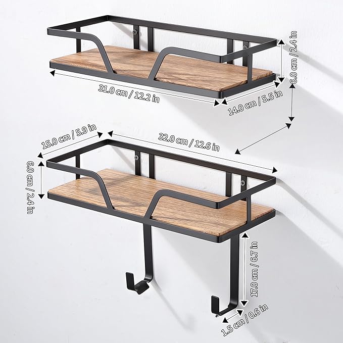 Ironing Board Hanger, 2-Layer Ironing and Iron Board Holder, Iron Board Wall Mount for Laundry Room Organization and Storage