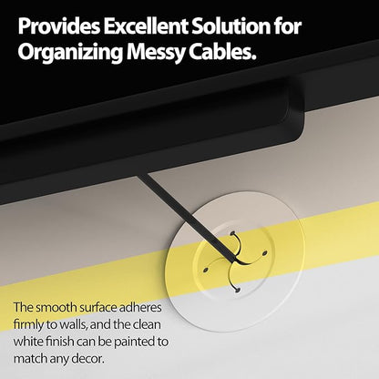 Cord Hider for Wall Mounted TV, in Wall Cable Management Kit for Large Capacity, Wall Cable Hider Behind The Wall, Cable Raceway White Includes Hole Saw Dril Attachment - 2 Pass Locking Brackets