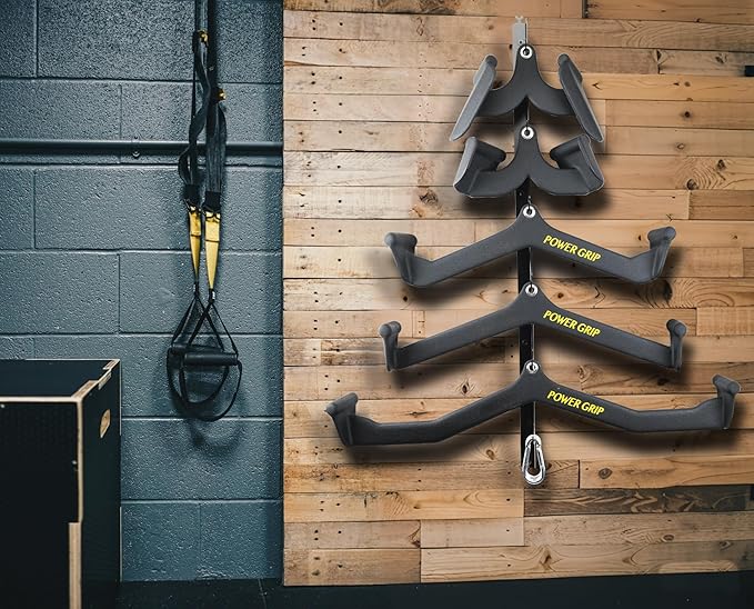 VAIIO lat pull down bar storage, One-piece molding gym storage wall organizer, Large-capacity storage gym storage rack, home gym organizer