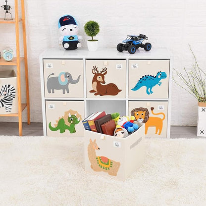 CLCROBD Foldable Animal Cube Storage Bins Fabric Toy Box/Chest/Organizer for Toddler/Kids Nursery, Playroom, 13 inch (Dolphine)