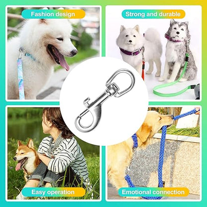 2 Pack 3.5 Inch Heavy Duty Swivel Snap Hooks, Bolt Snap Clips for Dog Leashes, Pet Collars, Ropes & Chains - Durable Dog Leash Hardware, Prong Collar Safety Backup, Pet Accessory
