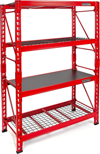 CRAFTSMAN 2-Shelf 3-Foot Tall Stackable Tool Chest Depth Storage Rack, 2-Pack, Red