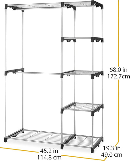 Whitmor Modern Industrial Freestanding Closet Organizer