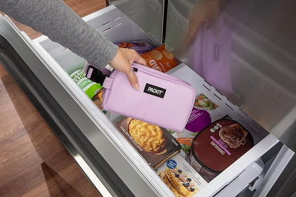 PackIt Freezable Snack Box, Lavender, Built with EcoFreeze Technology, Collapsible, Reusable, Zip Closure with Buckle Handle, Designed For Work Snacks, Fresh Snacks On the Go, Adults, and All Ages