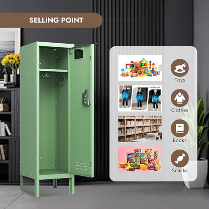 Metal Kids Locker,Metal Cabinet Storage Lockers,Lockable for Employees with Door,54" Height Steel Locker,Lockable Steel Locker for Children's Room, Playroom, School,Gym