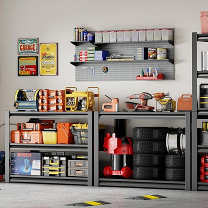 48" W Storage Shelves 2500LBS Garage Shelving Heavy Duty 5 Tier Adjustable Shelving Unit Metal Storage Rack for Basement Warehouse Supermarket 23.6" D x 47.2" W x 72" H