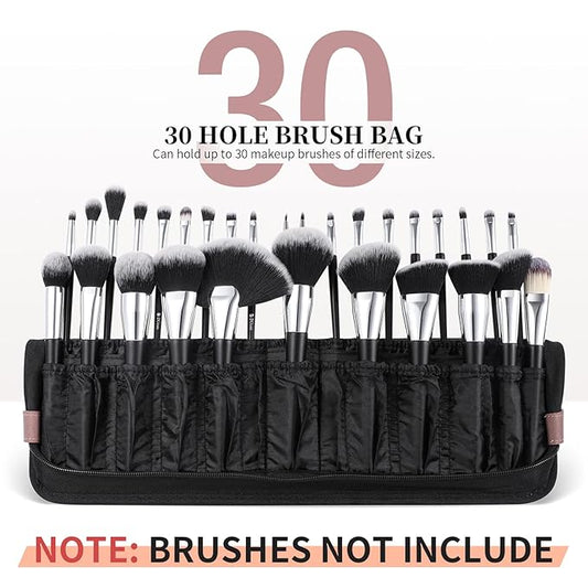 DUcare Makeup Brushes Organizer 30pcs Folding Travel Cases Makeup Brushes Stand-up Cosmetic Bag Artist Storage (only bag)