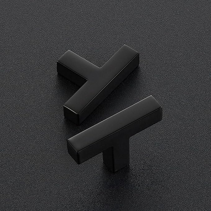 Ravinte 30 Pack Black Square Bar Drawer Handles with Matte Black Finish, Kitchen Cabinet Hardware