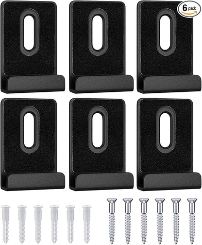 6Pcs Metal Mirror Clips for Wall Mounting, Mirror Holder Clips Heavy Mirror Hangers for The Wall (Black)