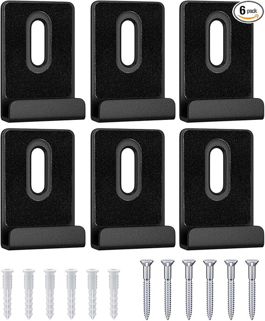 6Pcs Metal Mirror Clips for Wall Mounting, Mirror Holder Clips Heavy Mirror Hangers for The Wall (Black)