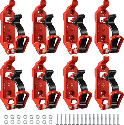 8 Pcs Shovel Holder for Truck, Heavy Duty Shovel Mounts for Roof Rack, Quick Release Axe Holder Mount Kit, Metal and Rubber Car Accessories/ Garage Storage/ Truck/ Wall Mounting Brackets