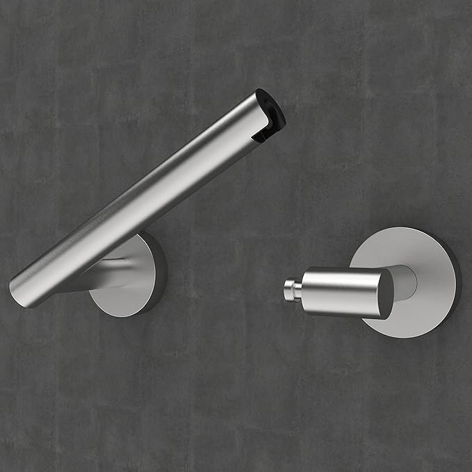 Brushed 2 Pack Toilet Paper Holder SUS304 Stainless Steel Double Post Pivoting Toilet Paper Roll Holder Wall Mounted Toilet Tissue Holder for Commercial Bathroom RV
