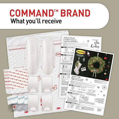 Command Mixed Hooks Pack, Radiant Pearl, 6/Pack (PRMHP-6ESF)