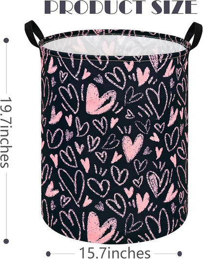 Girls Room Storage Basket Decor Organizer Bins Kids Hamper Storage Bins Toy Box Women Laundry Basket Large Canvas Collapsible Chest for Home/Dorm/Kitchen/Pet/Office/Closet/Shelf/Gift Baskets