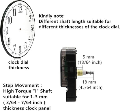 TIKROUND Include Hands Quartz DIY 12888 Wall Clock Movement Mechanism Battery Operated DIY Repair Parts Replacement
