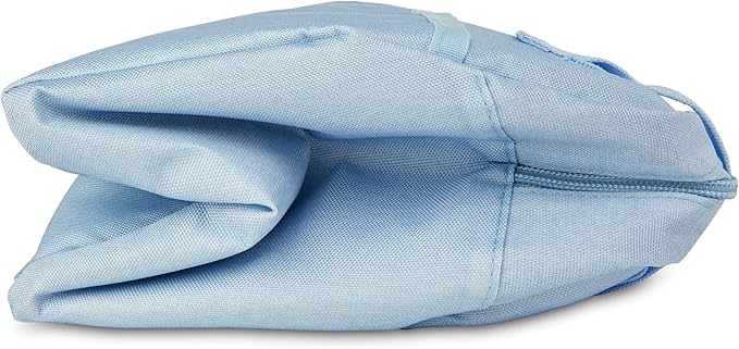 PackIt® Freezable Hampton Lunch Bag, Sky Blue, Built with EcoFreeze® Technology, Collapsible, Reusable, Zip Closure with Front Pocket and Shoulder Straps, Designed for Fresh Office Lunches