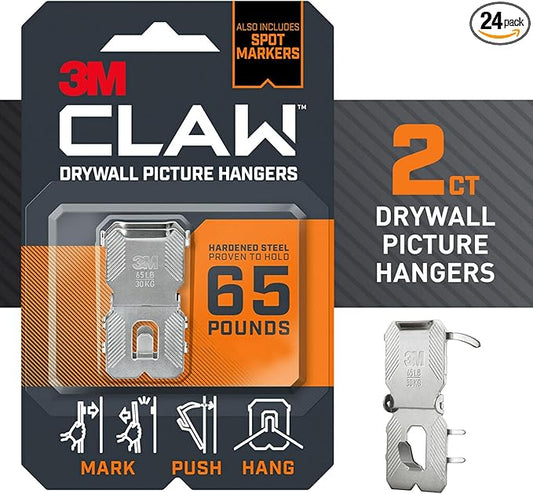 3M Claw Drywall Picture Hanger,Silver