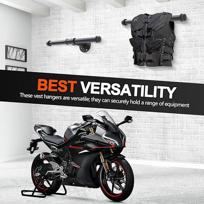 Weight Vest Hanger Wall Mount Heavy Duty Tactical Gear Police Vest Holder Motorcycle Helmet Rack Stand for Gym Home Garage Train Armor Breastplate Backpack Organizers