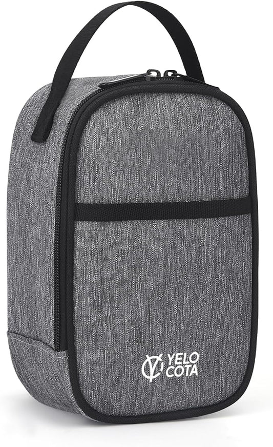 Yelocota Small Insulated Lunch Bag- Snack Bag- Mini Cooler Bag with Handle Buckle for Travel,Work,School(Storage Space below 20oz)- Also Suitable for Pairing with Food Jar