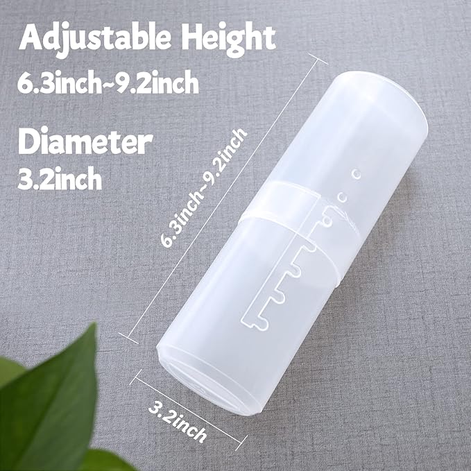 OCHEAL Makeup Brush Holders, 3 Pack of Makeup Brush Organizer Travel Case Retractable Plastic Travel Makeup Brush Holder For Vanity Makeup Artist Brushes Storage Cup