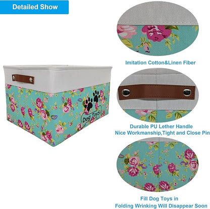 Large Collapsible Dog Toy Box for Pet Toys & Accessories
