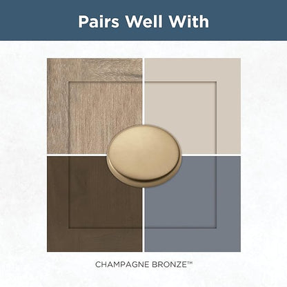 Franklin Brass (10-Pack) – Square Champagne Bronze Cabinet Knobs for Dressers, Drawers, Kitchen Cabinet Door, Vanity, Furniture, Closet Knobs, 1-1/8 Inch | Parow
