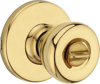 Kwikset 93001-923 Tylo Privacy Bed/Bath Knob in Polished Brass (Pack of 2)