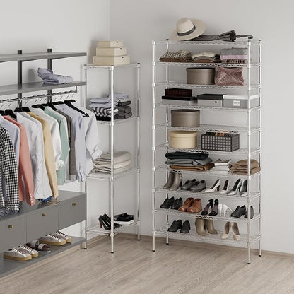 14" Deep x 42" Wide x 86" Height Wire Shelving Kit | 10-Tier | NSF Commercial Storage Rack Unit