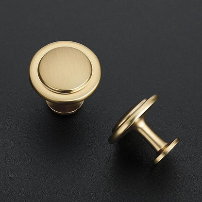Ravinte 30 Pack 1-1/4 inch Kitchen Cabinet Knobs Champagne Bronze Dresser Zinc Pulls Door Drawer Handles for Dresser Drawers