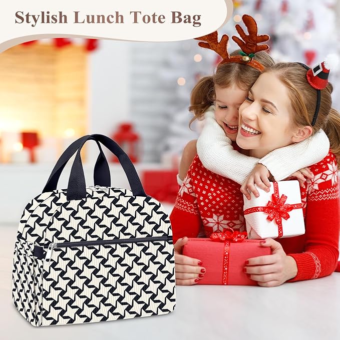 Lunch Bag Lunch Box for Women, Cute Corduroy Insulated Reusable Work Leakproof Simple Adults Large Lunch Boxes Tote Bag Men Cooler Bag
