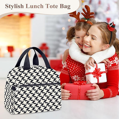 Lunch Bag Lunch Box for Women, Cute Corduroy Insulated Reusable Work Leakproof Simple Adults Large Lunch Boxes Tote Bag Men Cooler Bag