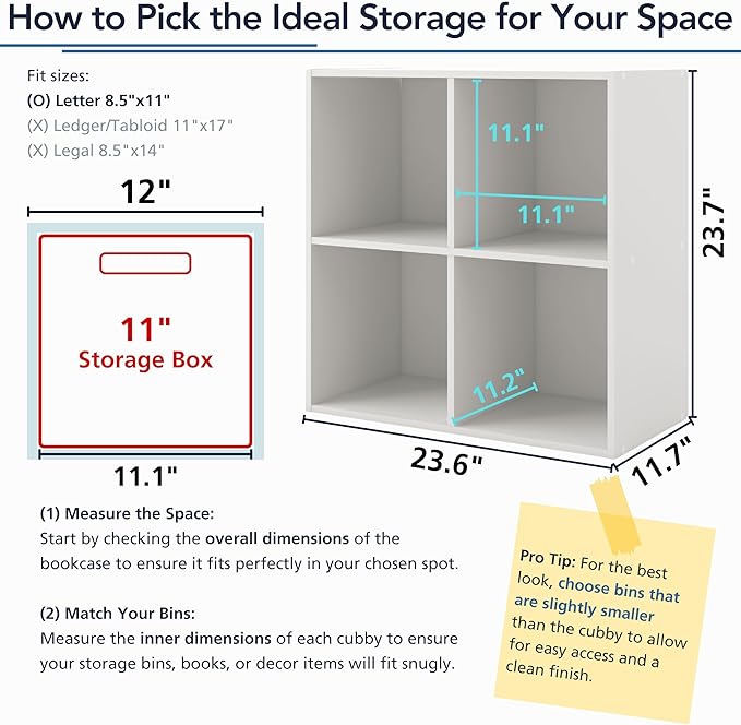 Homes: Inside + Out Apexa 3-Cube Storage Organizer Shelves, Stackable Wood Bookcase Fits Cubby Bins for Organization, Dorm Teen Room Decor & Home Office, Black
