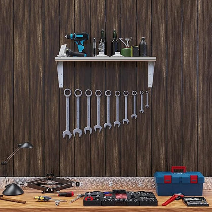 NSF Certified 18 Gauge Heavy Duty Stainless Steel Wall Shelf with Brackets for Kitchens, Utility Rooms, Storage, Offices & Home (36"x8")