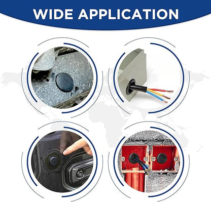 Rubber Plugs for Round Holes-205pcs Assorted Rubber Grommets in 7 Sizes M25.4, M22.23, M19.05, M15.88, M12.07, M7.14, M9.53-Waterproof Rubber Grommet Kit Wire Grommet Perfect for Sealing Auto Panel