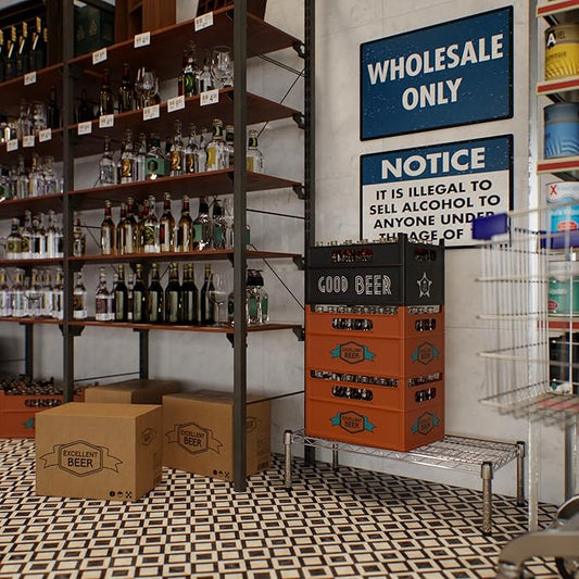 14" Deep x 30" Wide x 8" Height 1-Tier Wire Shelving Kit | NSF Commercial Storage Rack Unit