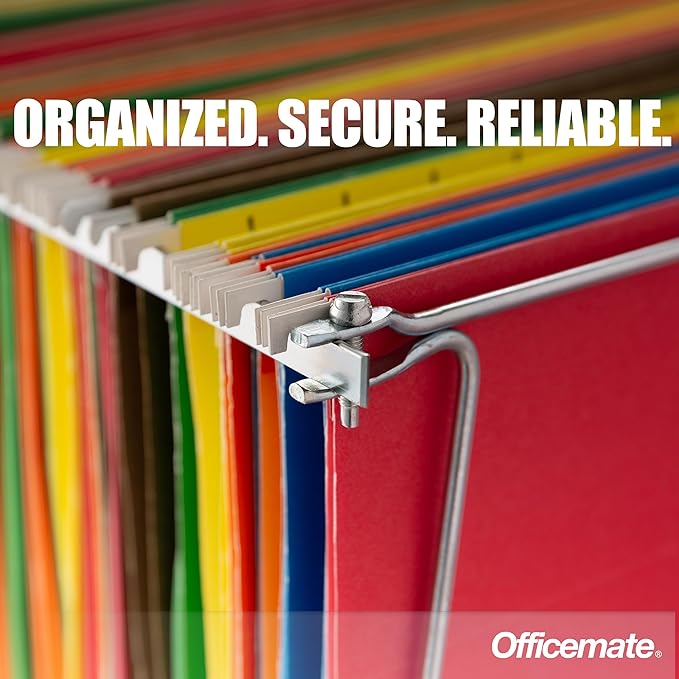 Officemate Hanging File Frame, Letter Size (Fits 24″–27″), Adjustable Heavy-Duty Steel File Drawer Organizer for Desks, Cabinets & Shelves (91964)